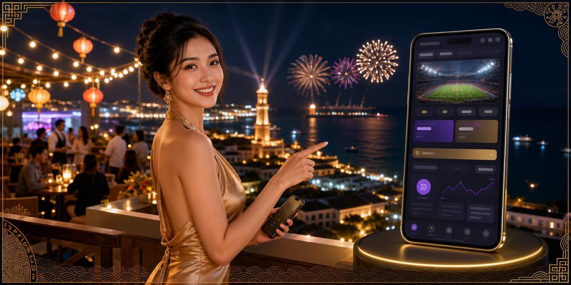 Du khách tại bãi biển Phú Quốc trải nghiệm casino trực tuyến và giao dịch qua ứng dụng di động