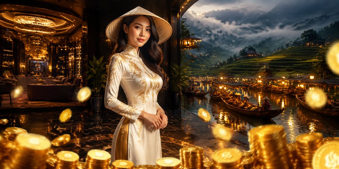 Người chơi đội nón lá tại Sapa trải nghiệm casino và giải trí trực tuyến giữa phong cảnh núi non